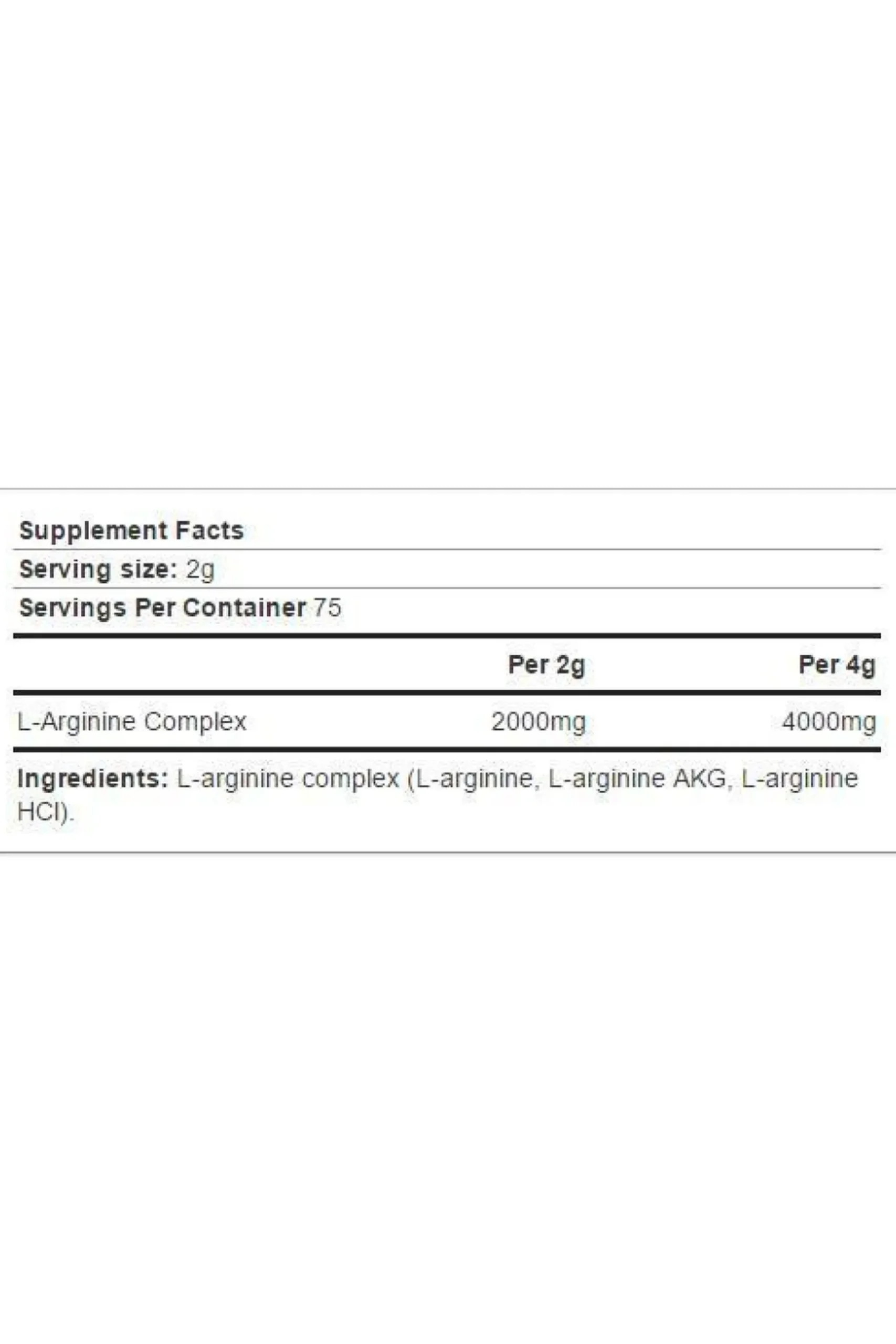 Arginine Akg 300 Gr