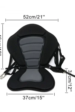 Asiento Kayak Deluxe Acolchado Goma Eva Con 4 Mosquetones Kol Outdoor