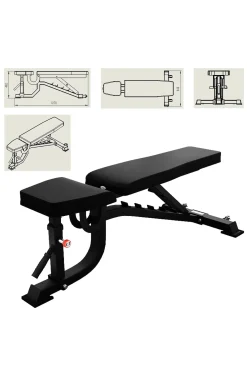 Banco De Musculación Profesional Ajustable Carga Máxima 350 Kg