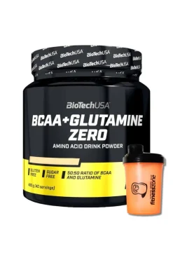 Bcaa + Glutamine Zero 480 Gr + ¡shaker Fitnesszone De Regalo! Melocotón