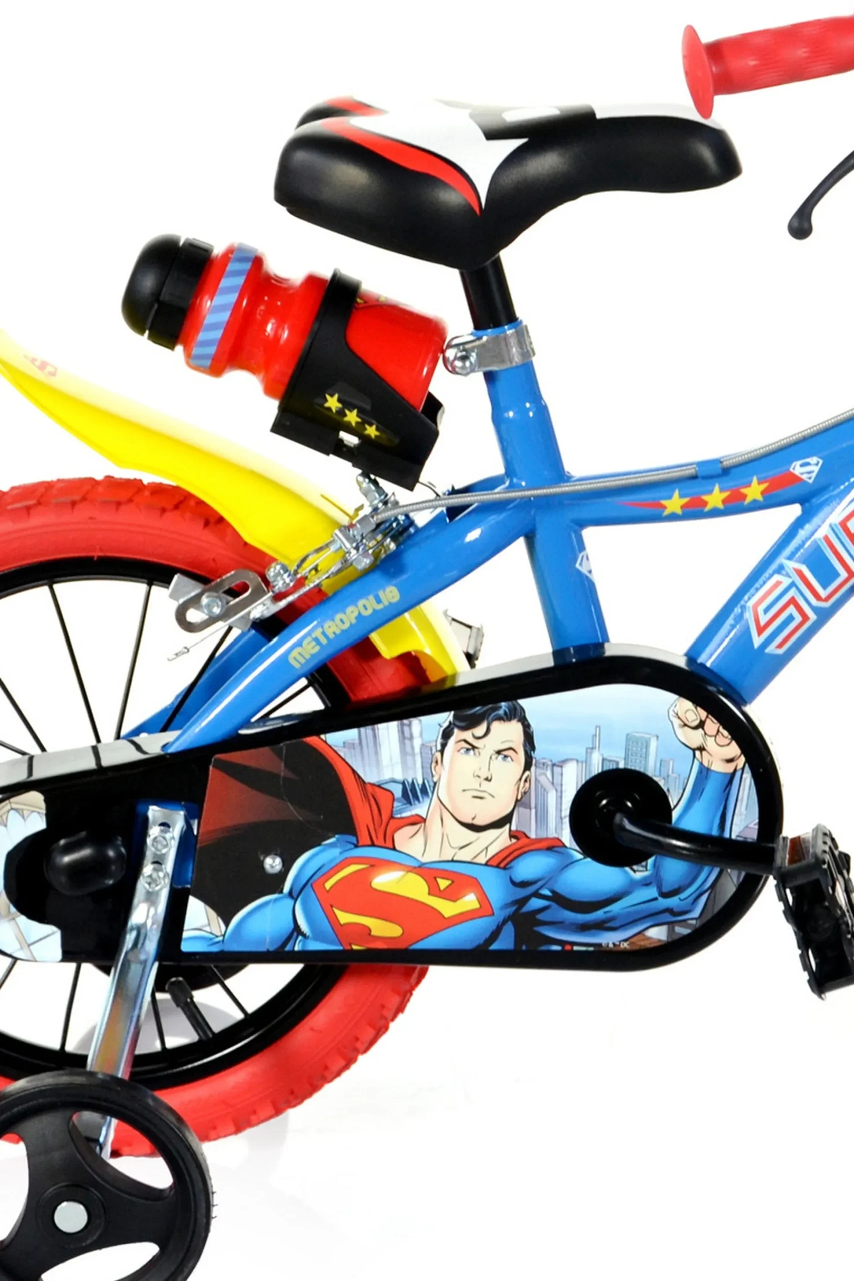 Bicicleta Niños 16 Pulgadas Superman Azul 5-7 Años