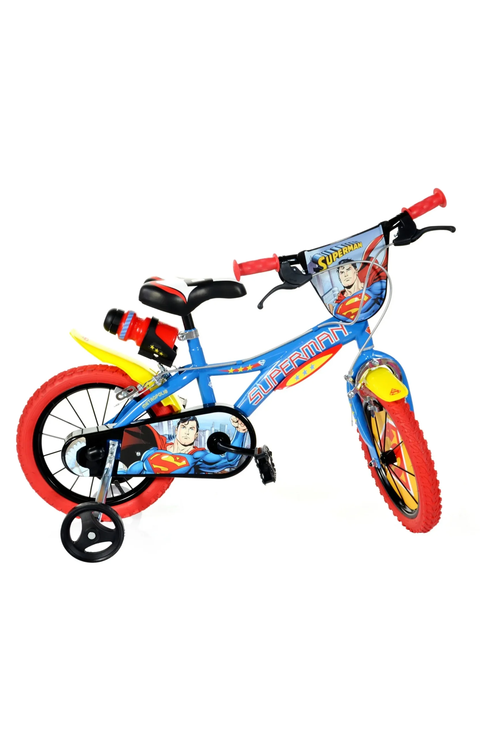 Bicicleta Niños 16 Pulgadas Superman Azul 5-7 Años