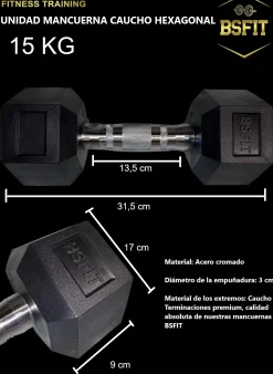 Bsfit 2 Mancuernas De Cromo 15kg
