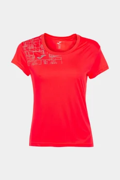 Camiseta Manga Corta Joma Elite VIII Coral Flúor