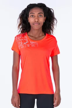 Camiseta Manga Corta Joma Elite VIII Coral Flúor