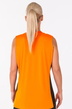 Camiseta Sin Mangas Joma Cancha III Naranja Negro