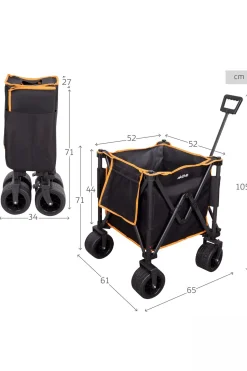 Carro Playa Plegable C/ruedas Grandes Desmontables 360º Aktive