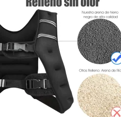 Chaleco De Entrenamiento Con Peso Y Tira Reflectante Costway