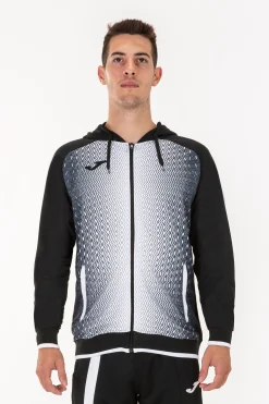 Chaqueta Con Capucha Joma Supernova Negro Blanco