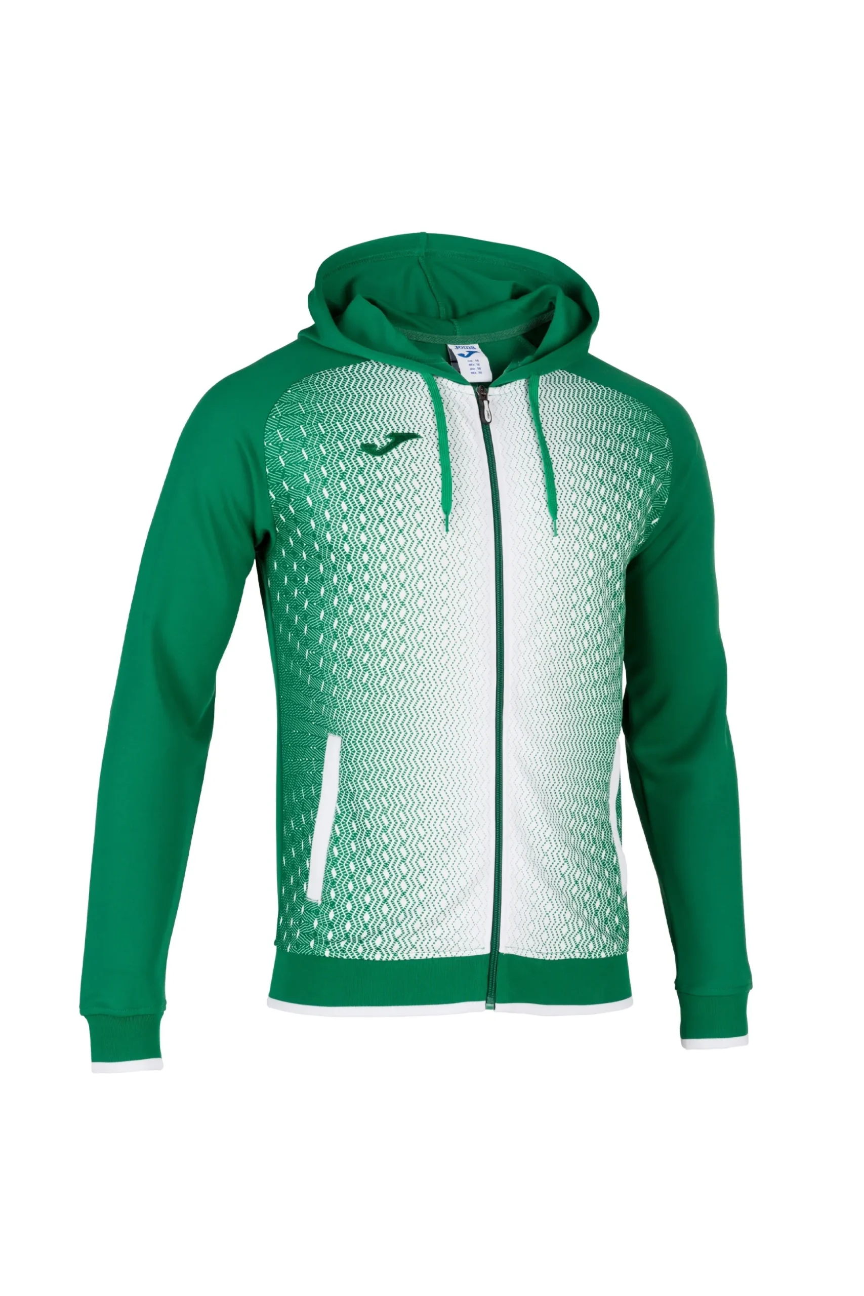 Chaqueta Con Capucha Joma Supernova Verde Blanco