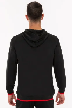 Chaqueta Con Capucha Joma Supernova Negro Rojo