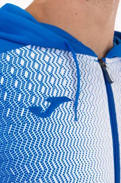 Chaqueta Con Capucha Joma Supernova Royal Blanco