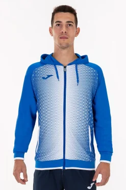Chaqueta Con Capucha Joma Supernova Royal Blanco