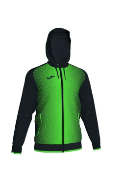 Chaqueta Con Capucha Joma Supernova Negro Verde Flúor