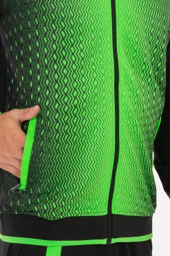Chaqueta Con Capucha Joma Supernova Negro Verde Flúor