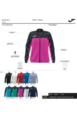 Chaqueta Joma Montreal Turquesa Flúor Marino