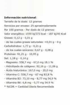 Colágeno Con Magnesio - 300g De Quamtrax Sabor Neutro