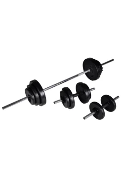 Conjunto De Mancuernas Y Barras Vidaxl 30,5kg