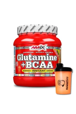 Glutamine + Bcaa 300 Gr + ¡shaker Fitnesszone De Regalo! Mango
