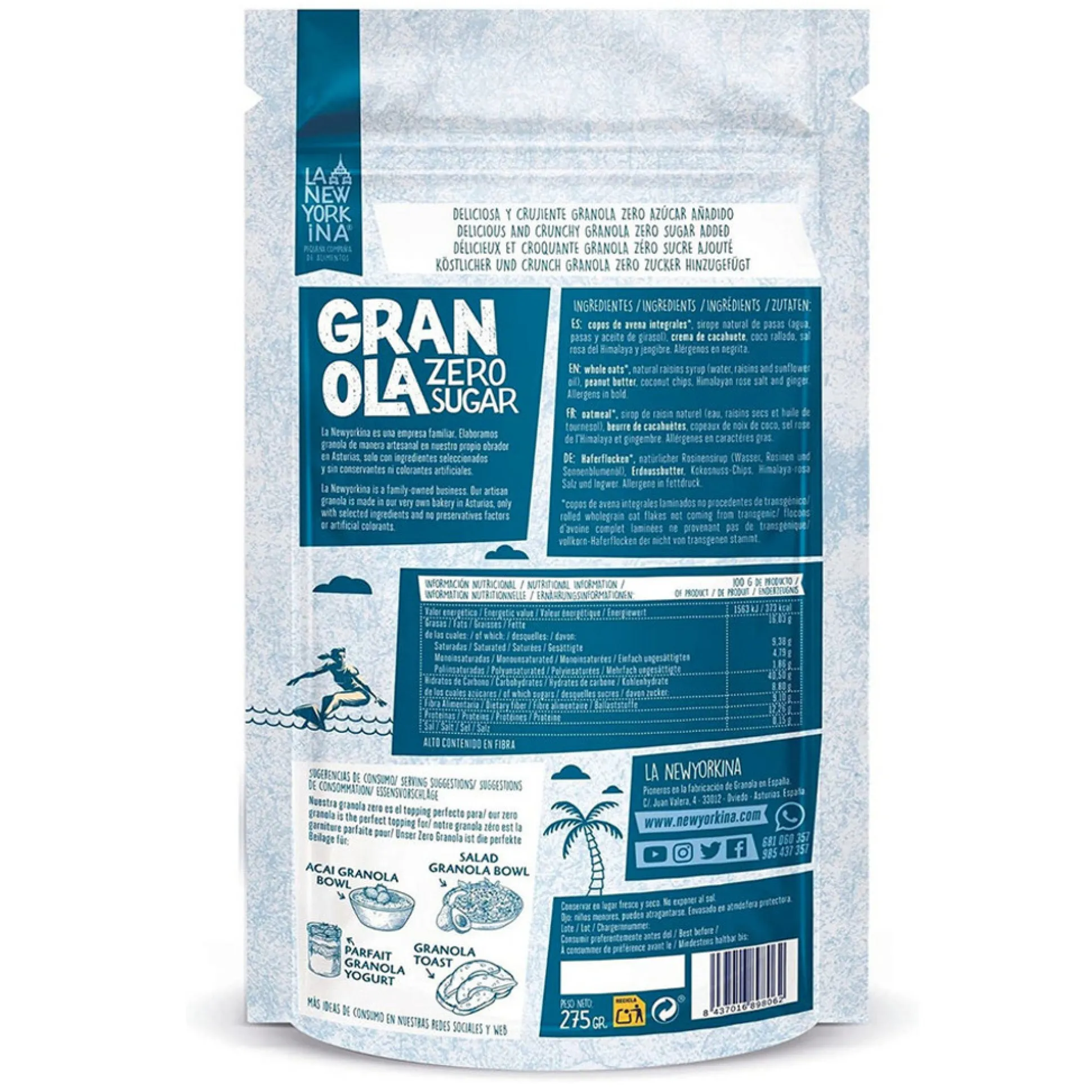 Granola Zero La Newyorkina 275gr Almendra