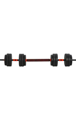 Juego De Mancuernas 2 En 1 Con Barra Ajustable - De 50kg En Total