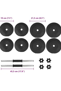 Juego De Mancuernas 14 Piezas 20 Kg Vidaxl