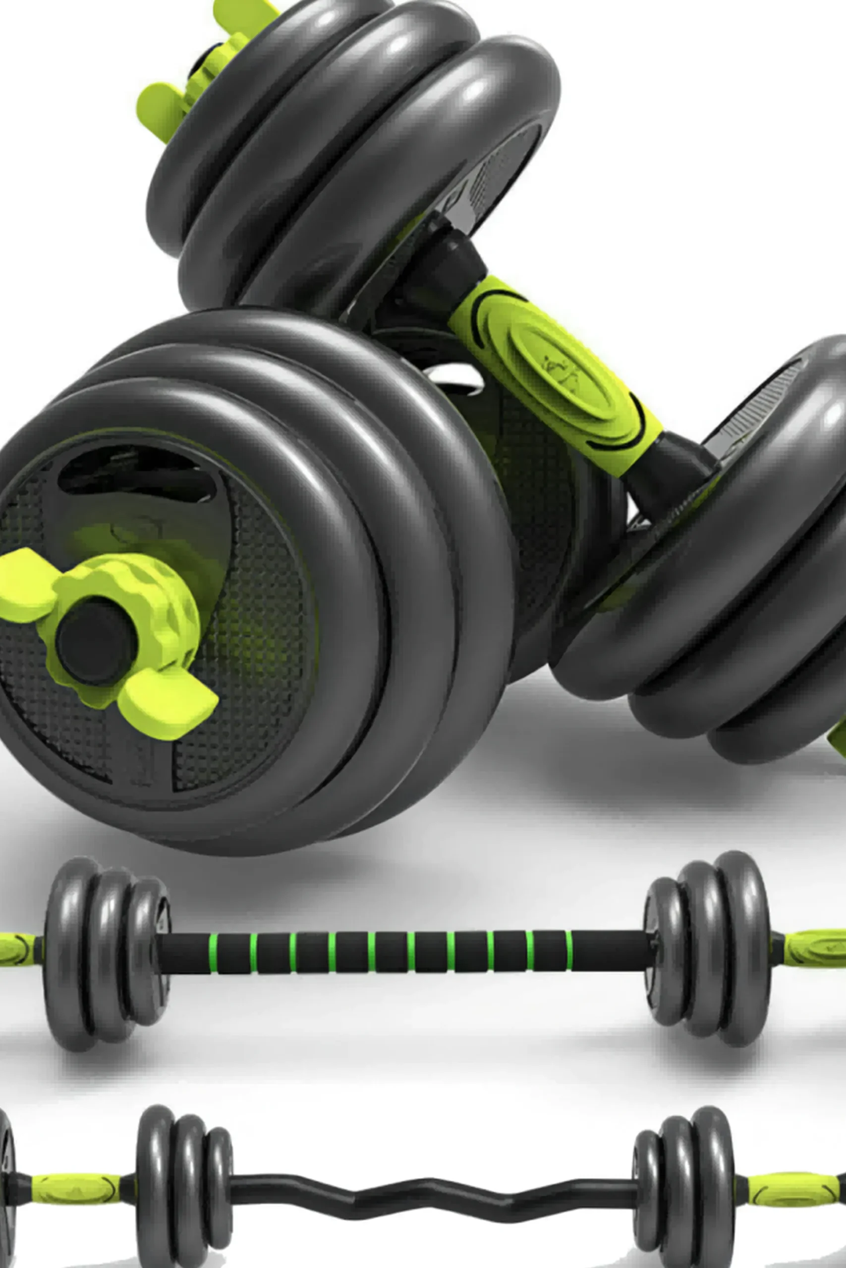 Juego Kit 15 Kg De Mancuernas 4 En 1 Multifit