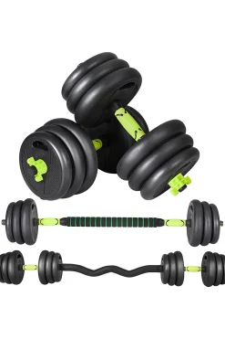 Juego Kit 10 Kg De Mancuernas Ozio 4 En 1 Multifit