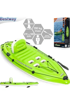 Kayak Hinchable Individual Verde De Pvc De 270x100 CM