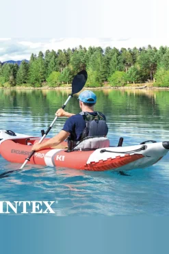 Kayak Hinchable Intex K1 Excursion Pro 1 Remo + Hinchador