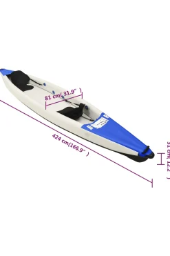 Kayak Inflable Vidaxl 424 X 81 X 31 CM