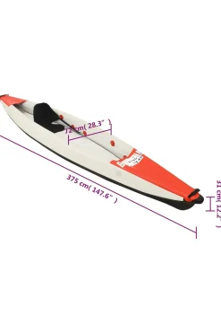 Kayak Inflable Vidaxl 375 X 72 X 31 CM