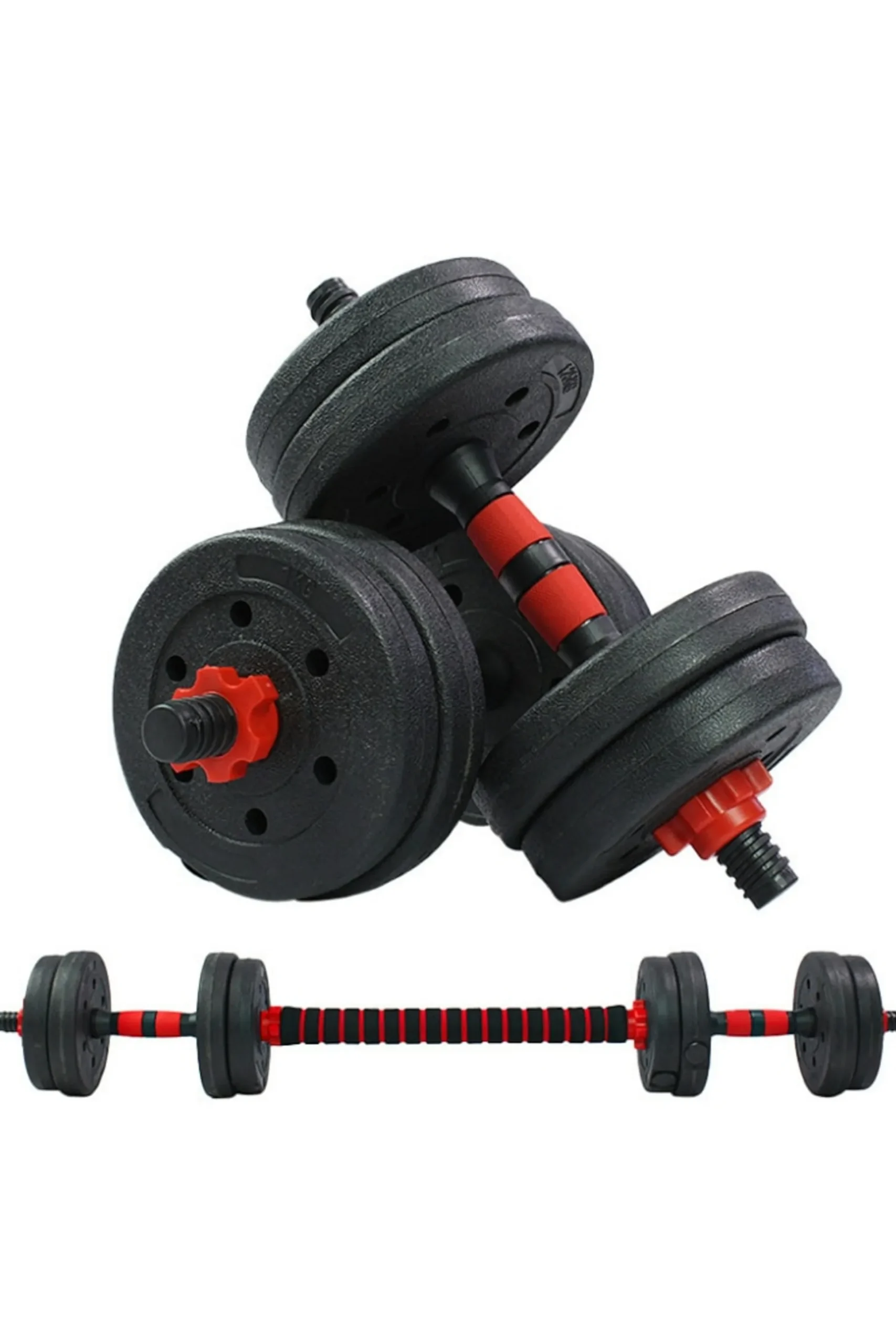 Kit 10 Kg De Mancuernas 2 En 1 Ajustables Multifit Musculación