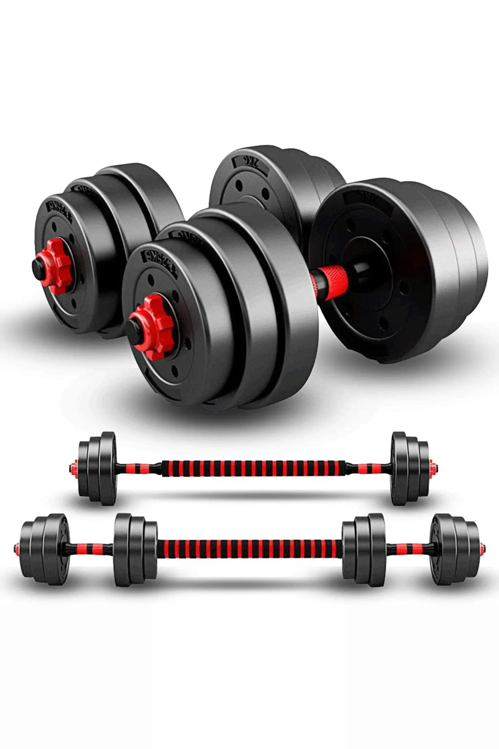 Kit 20 Kg De Mancuernas 2 En 1 Ajustables Multifit
