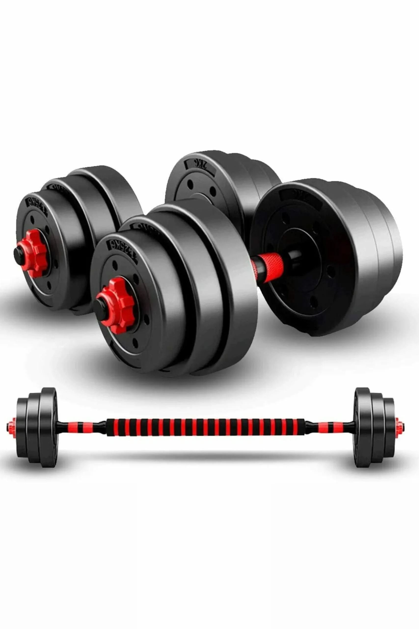 Kit 30 Kg De Mancuernas 2 En 1 Ajustables Multifit