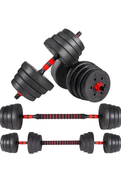 Kit 40 Kg De Mancuernas 2 En 1 Ajustables Multifit