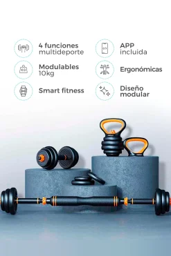 Kit Mancuernas, Barra Y Pesa Rusa Xiaomi Fed 10kg