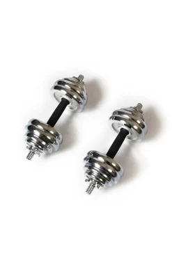 Maletín 2 Mancuernas 30 Kg Keboo Serie 700 8 Discos De 2,5 Kg, 4 Discos De 1,25 Kg Y 4 Discos De