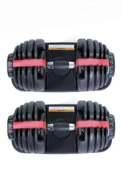 2 Mancuernas Ajustables Power Ozio 2,5-24 Kg (Par) Con Base De Almacenamiento