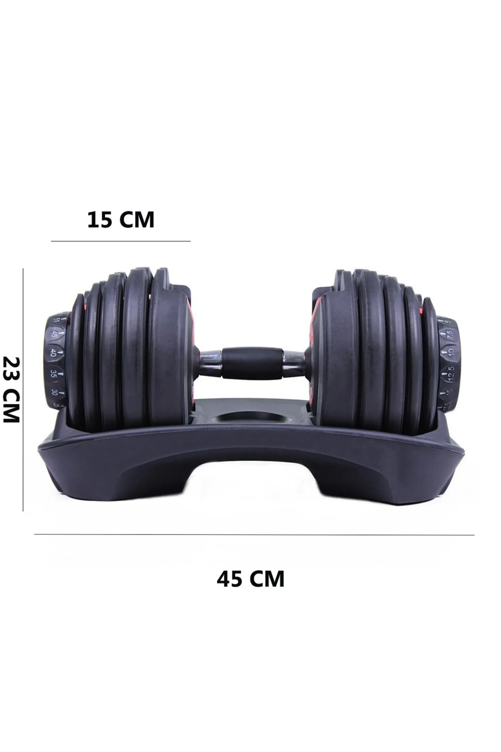 2 Mancuernas Ajustables Power Ozio 2,5-24 Kg (Par) Con Base De Almacenamiento