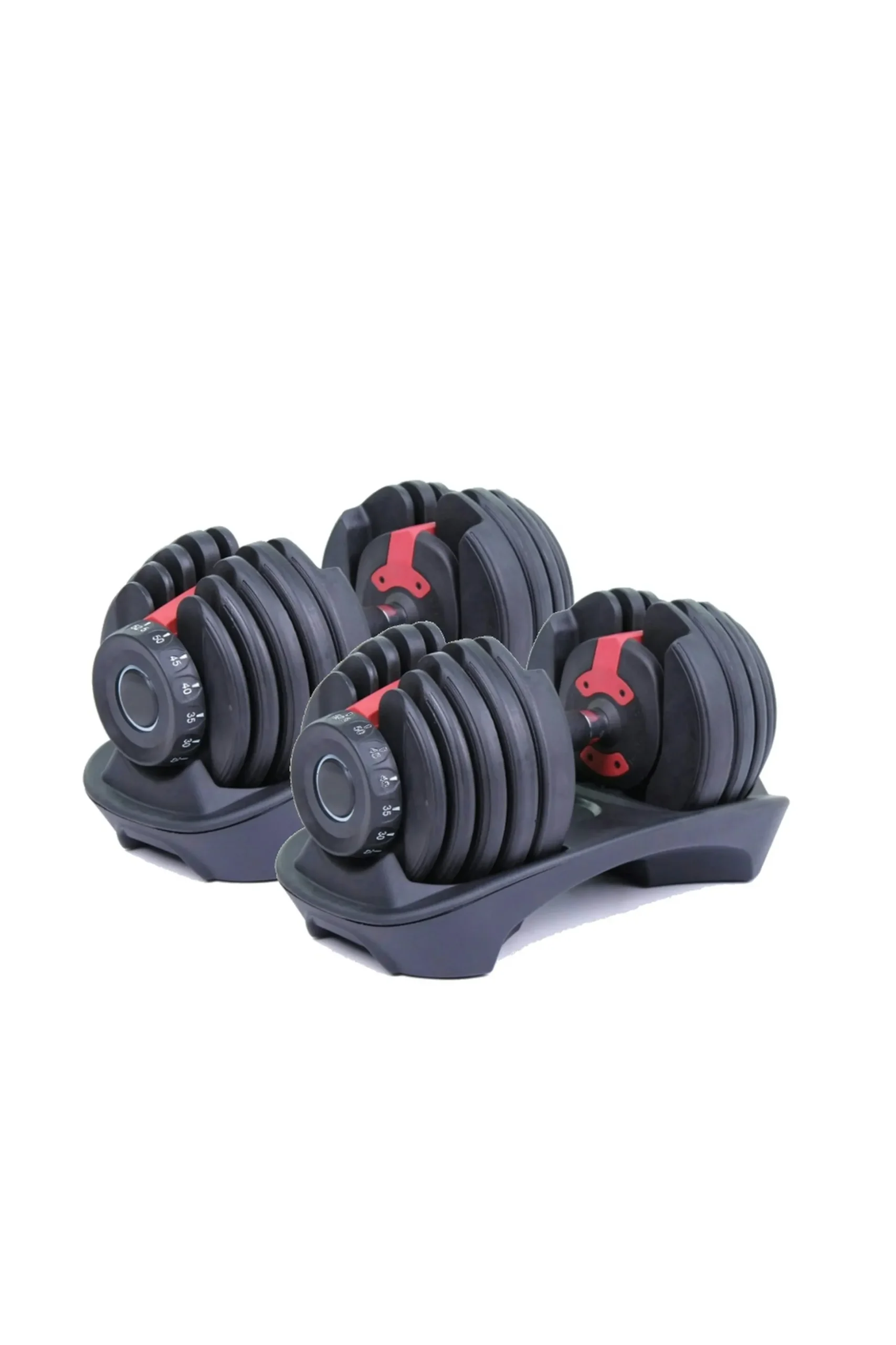 2 Mancuernas Ajustables Power Ozio 2,5-24 Kg (Par) Con Base De Almacenamiento