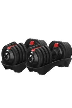 2 Mancuernas Ajustables Power 1,5-18 Kg (Par) Con Base De Almacenamiento Ozio Fitness