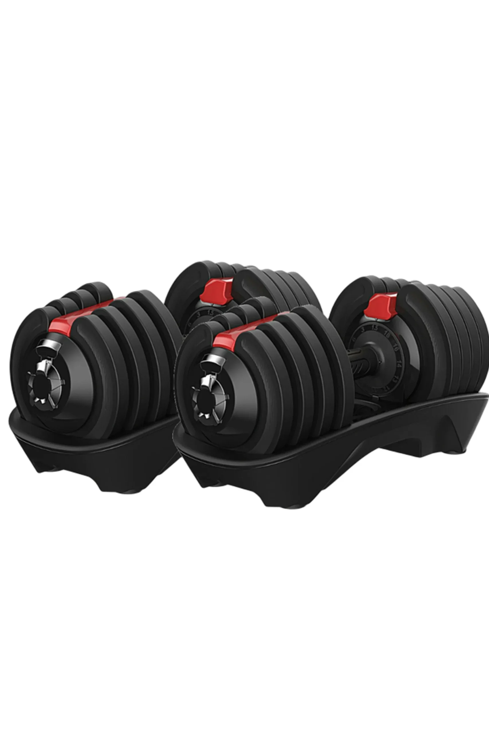 2 Mancuernas Ajustables Power 1,5-18 Kg (Par) Con Base De Almacenamiento Ozio Fitness