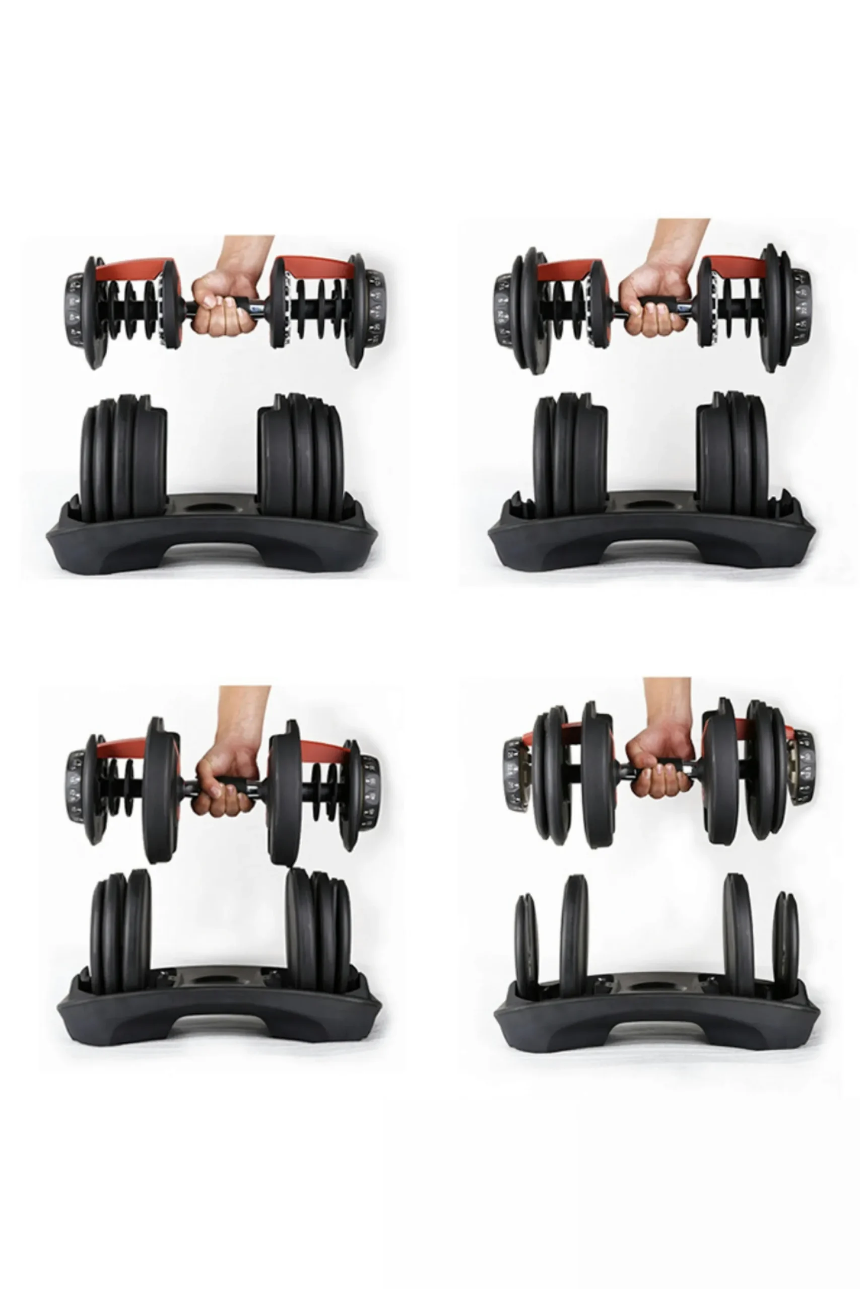 2 Mancuernas Ajustables Power 5-40 Kg (Par) Con Base De Almacenamiento Ozio Fitness