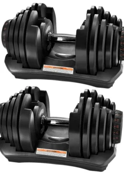 2 Mancuernas Ajustables Power 5-40 Kg (Par) Con Base De Almacenamiento Ozio Fitness