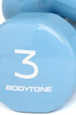 Mancuernas De Vinilo 3kg (Par) Color Azul - Bodytone