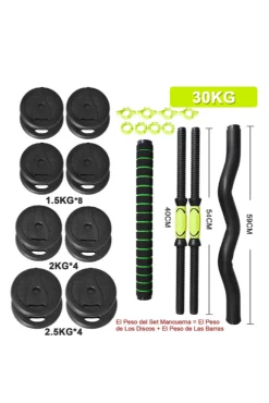 4 Mancuernas 30 Kg Fitness Tech