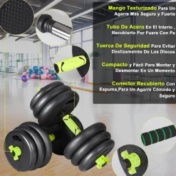 4 Mancuernas 40 Kg Fitness Tech
