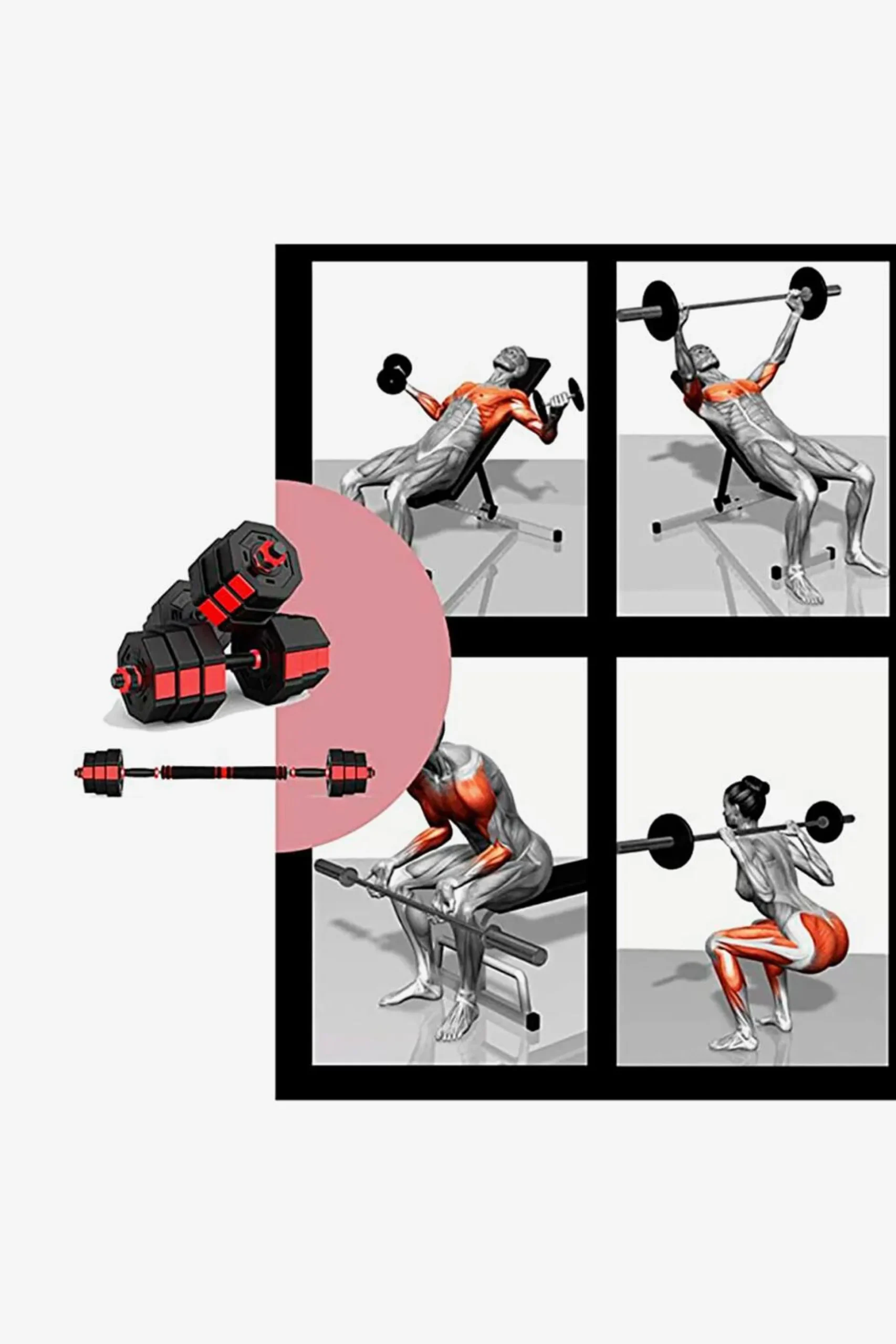 Mancuernas 20kg Fitness Tech