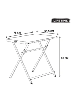 Mesa Personal Plegable Rectangular 75x50,5x66 CM Lifetime